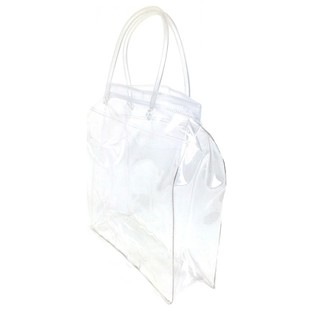 Saco de Embalagem Transparente de Luxo com Fundo de Bloco e Pega Resistente 18,5x18cm (25 un.)