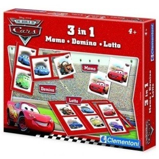 JOGO 3 EM 1 DISNEY PIXAR CARS - MEMO - DOMIN&Oacute; - LOTO