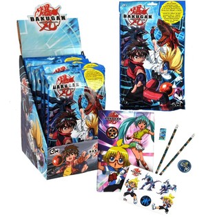 CONJUNTO DE PRESENTE ESCOLAR BAKUGAN EM DISPLAY (12 unid.)