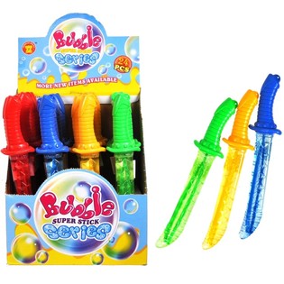 Espada de bolas de sab&atilde;o em expositor 27 cm (24 un.)