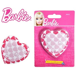 BLOCO DE NOTAS BARBIE EM FORMA DE CORA&Ccedil;&Atilde;O EM CART&Atilde;O (6 un.)