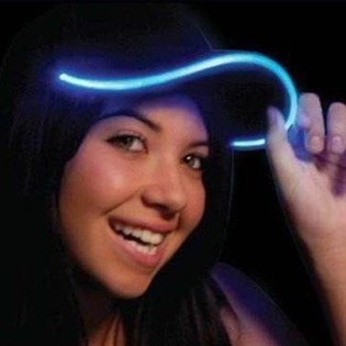 BONÉ LED LUMINOSO / PARTY CAPS - COR: AZUL (6 un.)