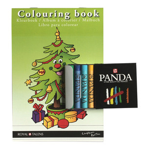 LIVRO DE COLORIR DE NATAL ROYAL TALENS COM GIZ PASTEL (10 un.)
