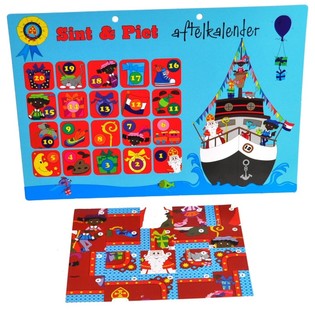 Calend&aacute;rio de Contagem Decrescente de Sinterklaas e Piet - Modelo 2 (9 un.)