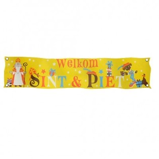 BANNER DE BOAS-VINDAS SINTERKLAAS & PIET XXL 300 X 60 CM (7 unid.)