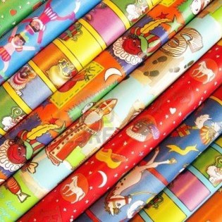 Rolos de Papel de Embrulho de S&atilde;o Nicolau Sinterklaas 250 x 50 cm (5 un.)