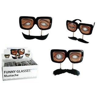 &Oacute;CULOS DIVERTIDOS COM BIGODE EM DISPLAY (36 unid.)