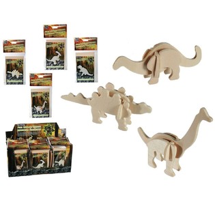 Puzzle 3D em madeira de dinossauro em display (72 un.)