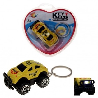 PORTA-CHAVES CARRO COM LUZ EM CART&Atilde;O BLISTER (24 unid.)