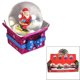 GLOBO DE NEVE DE NATAL EM EXPOSITOR (8 un.)