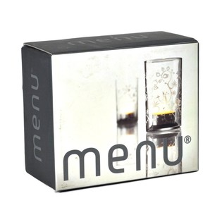 MENU - Porta-velas com padr&atilde;o fosco, conjunto de 2 (1 conj.)