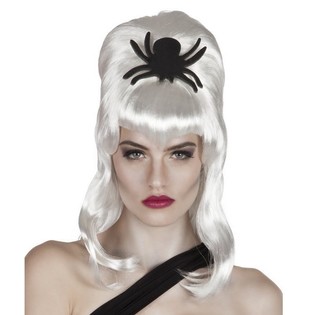 Peruca - Cabelo Branco com Aranha (1 un.)