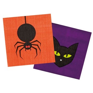 Conjunto de Guardanapos de 12 Pe&ccedil;as - Modelo: Aranha & Gato (6 conj.)