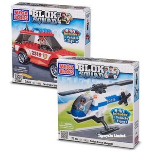 MEGA BLOKS - SUV DE PATRULHA DE BOMBEIROS E HELIC&Oacute;PTERO DE POL&Iacute;CIA (2 un.)
