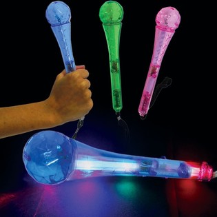Microfone de Brinquedo Luminoso LED (12 un.)