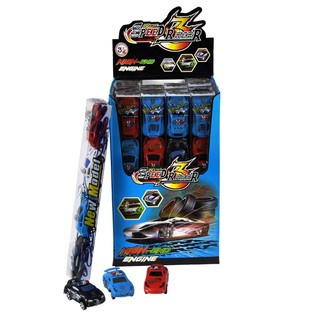 Set de 4 carros de brinquedo em tubo (16 unid.)