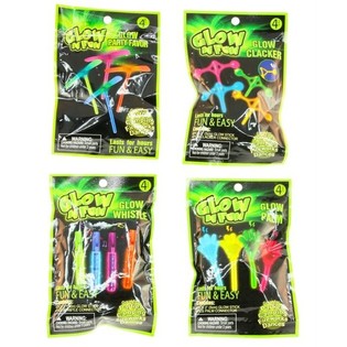 4 BRINQUEDOS GLOW 'N ' FUN EM SACO (24 un.)