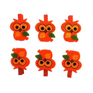 Molas decorativas de 6 pe&ccedil;as - Modelo: Coruja (24 conjuntos)
