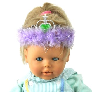 COROA PRATEADA COM BORDA DE PELUCHE (12 unid.)