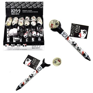 HELLO KITTY - CANETA ESFEROGR&Aacute;FICA E BOLA SALTITONA 2 EM 1 - PRETO (24 un.)