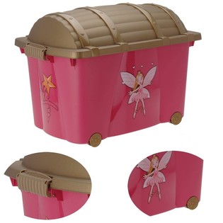 Caixa grande para arruma&ccedil;&atilde;o de brinquedos com motivo de princesa