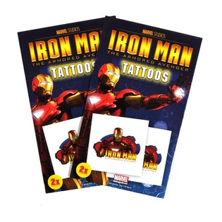 Tatuagens Marvel 2 pe&ccedil;as - Modelo Iron Man (50 un.)