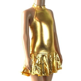 Tutu dourado para crian&ccedil;as - Tamanho 8
