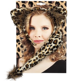 CONJUNTO DE LEOPARDO - DIADEMA E CAUDA (6 un.)