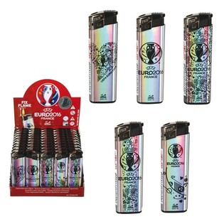Isqueiros el&eacute;tricos UEFA EURO 2016 em display - 50 un (Liquida&ccedil;&atilde;o)