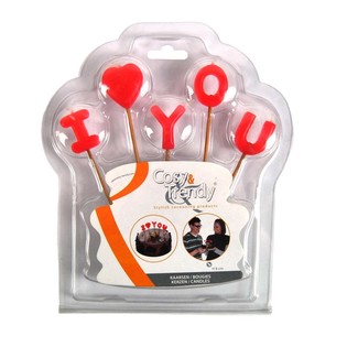 VELAS I LOVE YOU EM CART&Atilde;O BLISTER (12 unid.)