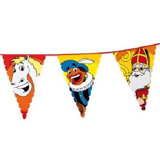 Grinalda de Bandeiras Grande Sinterklaas e Piet 6m (13 un.)