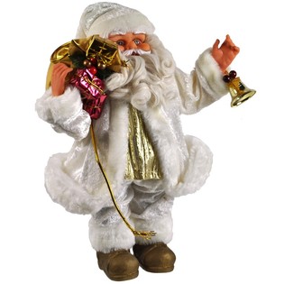 Pai Natal Decorativo de Luxo Grande Branco 35 cm (2 unid.)