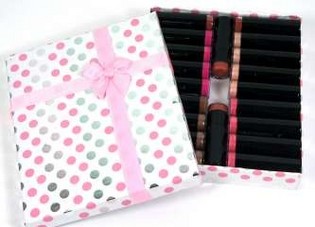 Batom 5 variedades com embalagem cor-de-rosa (20 un)