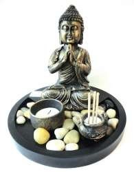 Conjunto de Porta-velas e Incenso Buda (1 un.)