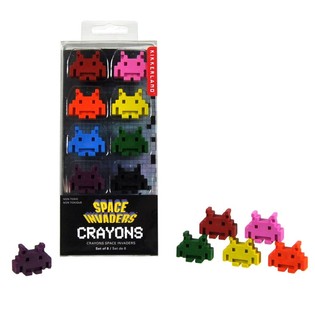8 PE&Ccedil;AS L&Aacute;PIS DE CERA SPACE INVADERS EM CAIXA (12 un.)