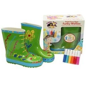 FUNKY WELLIES - PINTA AS TUAS PR&Oacute;PRIAS GALOCHAS - VERDE / TAMANHO: 28