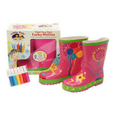 Botas de &Aacute;gua para Colorir Funky Wellies - Rosa / Tamanho: 28