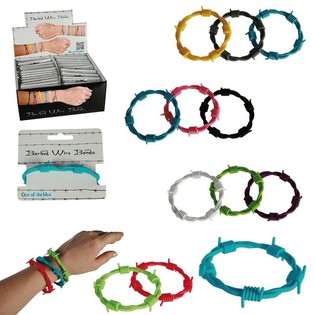 ***SUPER BARATO*** PULSEIRAS ARAME FARPADO EM EXPOSITOR (36 un.)