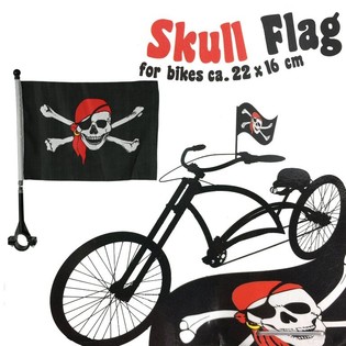 BANDEIRA PIRATA PARA BICICLETA 22 X 16 CM (24 unid.)