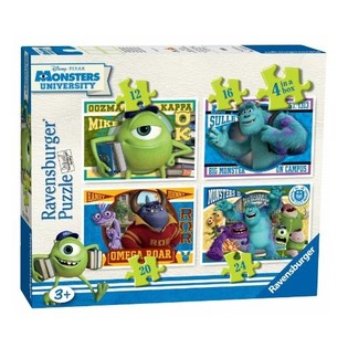 PUZZLES 4-EM-1 DISNEY PIXAR MONSTROS A UNIVERSIDADE (6 un.)