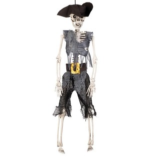Esqueleto de pendurar: Capit&atilde;o Pirata 40 cm (6 un.)