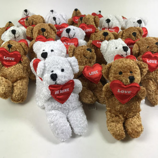 MIX URSOS DE PELUCHE COM CORA&Ccedil;&Atilde;O (24 un.)