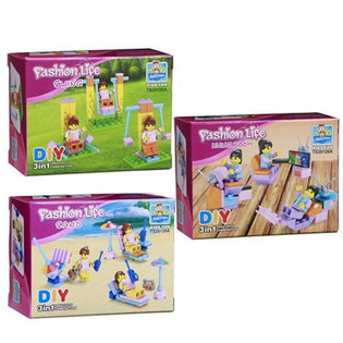 BLOCOS DE CONSTRU&Ccedil;&Atilde;O BRICKS - S&Eacute;RIE MENINAS (24 un.)