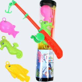 Jogo de Pesca com Cana de Pescar e Peixes (12 unid.)