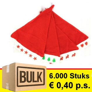 ***OFERTA EM GROSSO*** PACK SORTIDO GORROS DE NATAL LUMINOSOS (6.000 unid.)