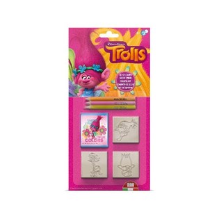 Conjunto de carimbos Trolls 5 pe&ccedil;as (24 un.) Revenda