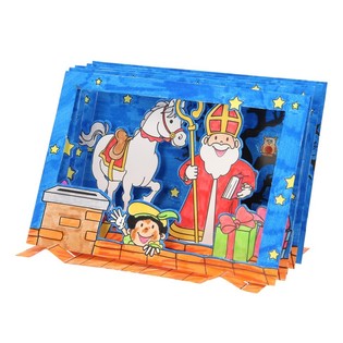 Kit de Trabalhos Manuais Janela 3D Sinterklaas / S&atilde;o Nicolau (12 un.)