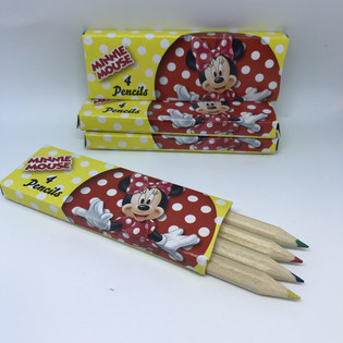 Disney - Minnie Mouse Caixa com 4 Mini L%pis de Cor (48 un.)