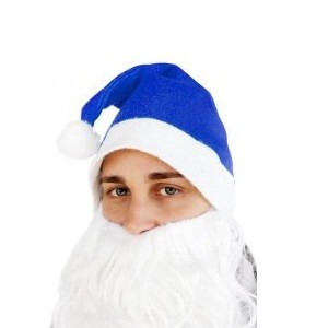 Gorro de Natal Azul Standard (12 un.)