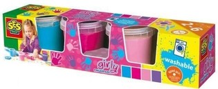 Ses Pintura a Dedos Girly, Set de Pintura 4x150ml (1 un.)